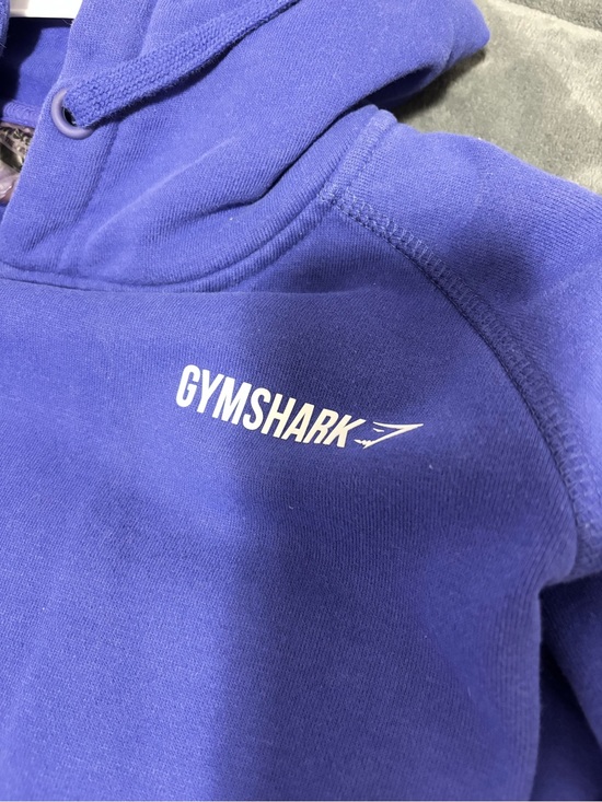 Gymshark Tops - Gymshark Royal Purple Hoodie with White Logo
